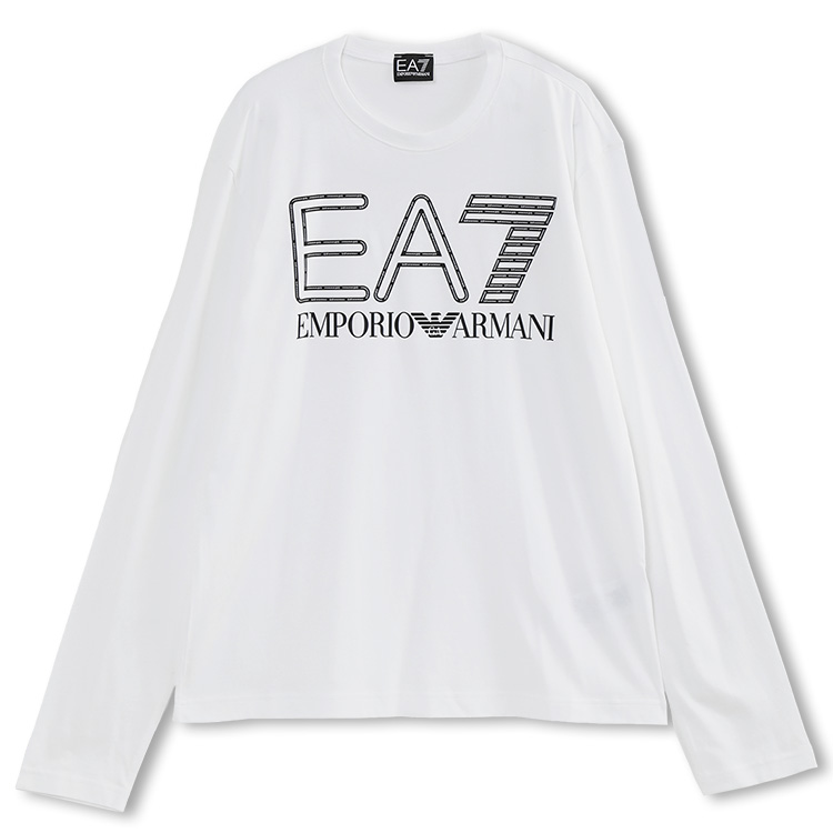 アルマーニ EMPORIO ARMANI EA7 ロンT 長袖 Tシャツ オーバーサイズロゴ 6RPT04-PJFFZ-1100 ホワイト｜importbrand-jp｜02