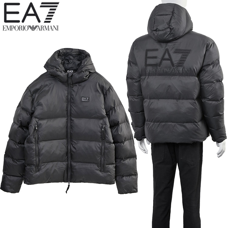 EA7 EMPORIO ARMANI 同色ロゴ パデッドジャケット 7M000694-AF15956