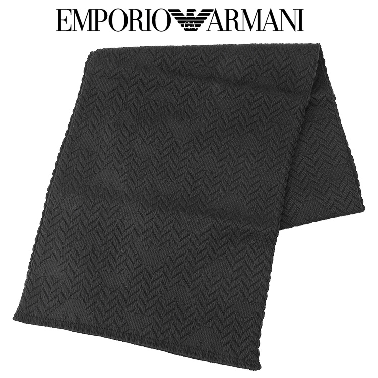 エンポリオアルマーニ EMPORIO ARMANI マフラー ウールスカーフ オールオーバー イーグ...