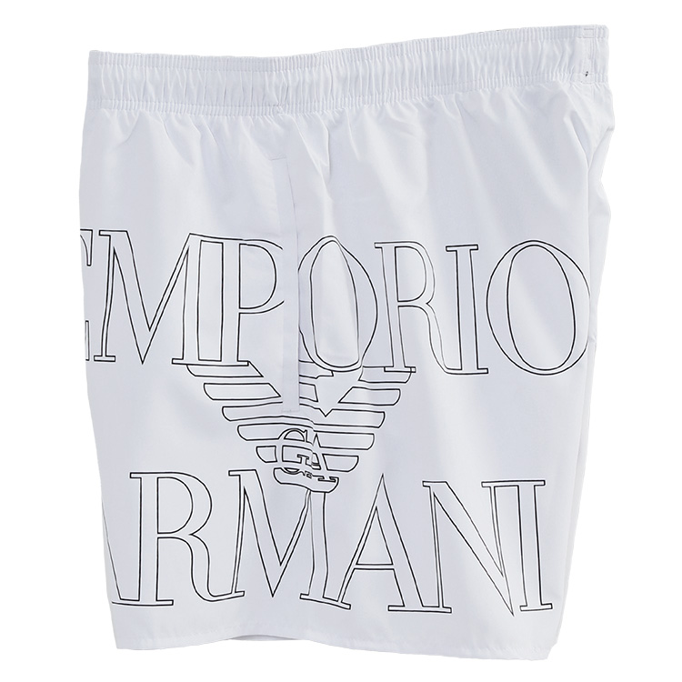 【ARMANI】アルマーニ メンズスイムパンツ/ホワイト/ロゴ入り EMPORIO ARMANI アルマーニ メンズ 水着 インナー付 スイミング