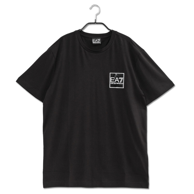 EMPORIO ARMANI EA7 半袖 Tシャツ 光沢 イーグル プリント ストレッチ 