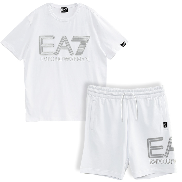 アルマーニ EA7 EMPORIO ARMANI セットアップ Tシャツ スウェット ハーフパンツ ...