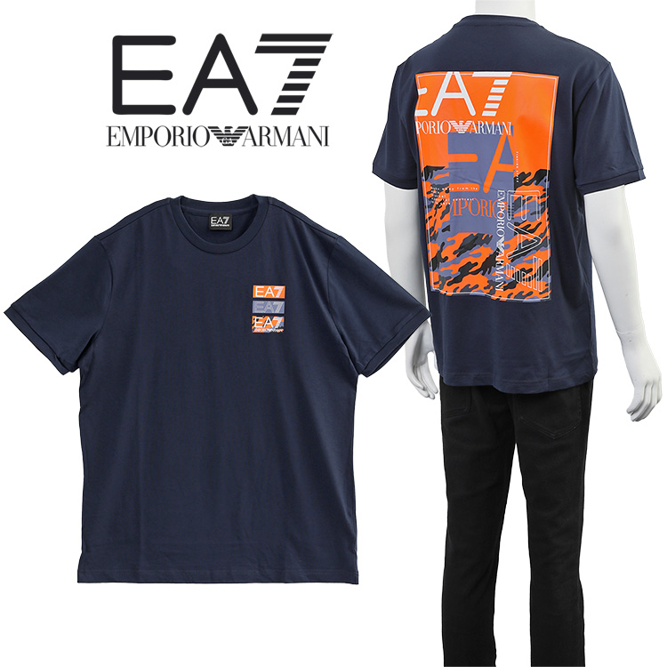 EA7 アルマーニ Tシャツ バックプリント EMPORIO ARMANI 3DPT12-PJ7BZ