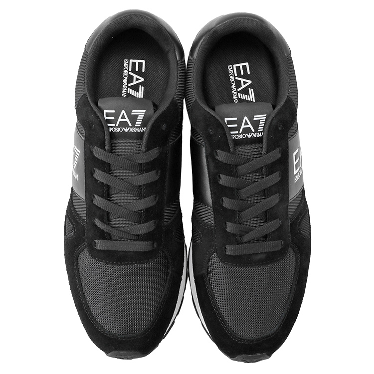EA7 アルマーニ スニーカー EMPORIO ARMANI メッシュ × スエード