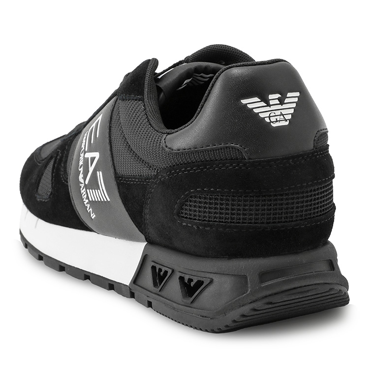 EA7 アルマーニ スニーカー EMPORIO ARMANI メッシュ × スエード