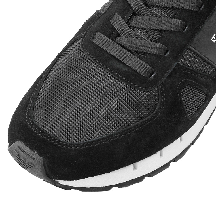 EA7 アルマーニ スニーカー EMPORIO ARMANI メッシュ × スエード