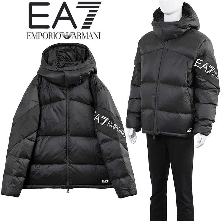 EA7 アルマーニ ダウン EMPORIO ARMANI ダウンジャケット 脱着フード