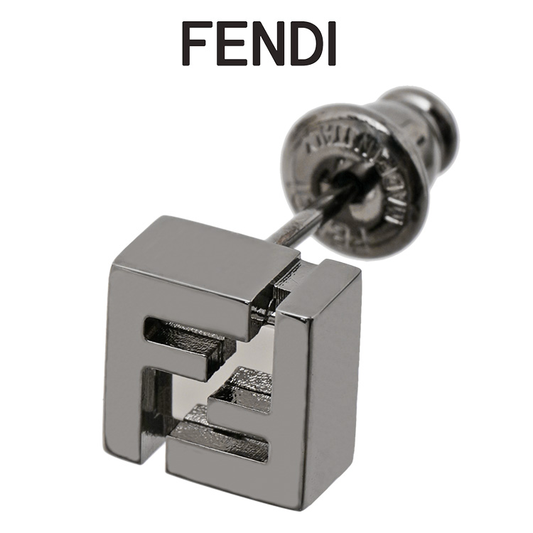 FENDI（フェンディ） FENDI FFキューブ ピアス メンズ 片耳用 シルバー