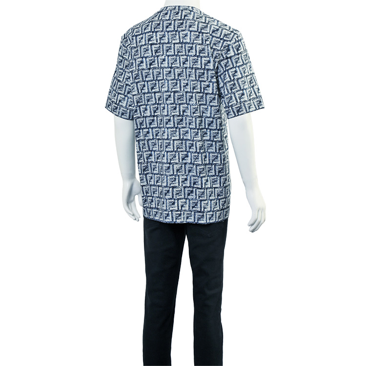 FENDI フェンディ ブルー FFコットン Tシャツ FY0936-AR79-F04V6