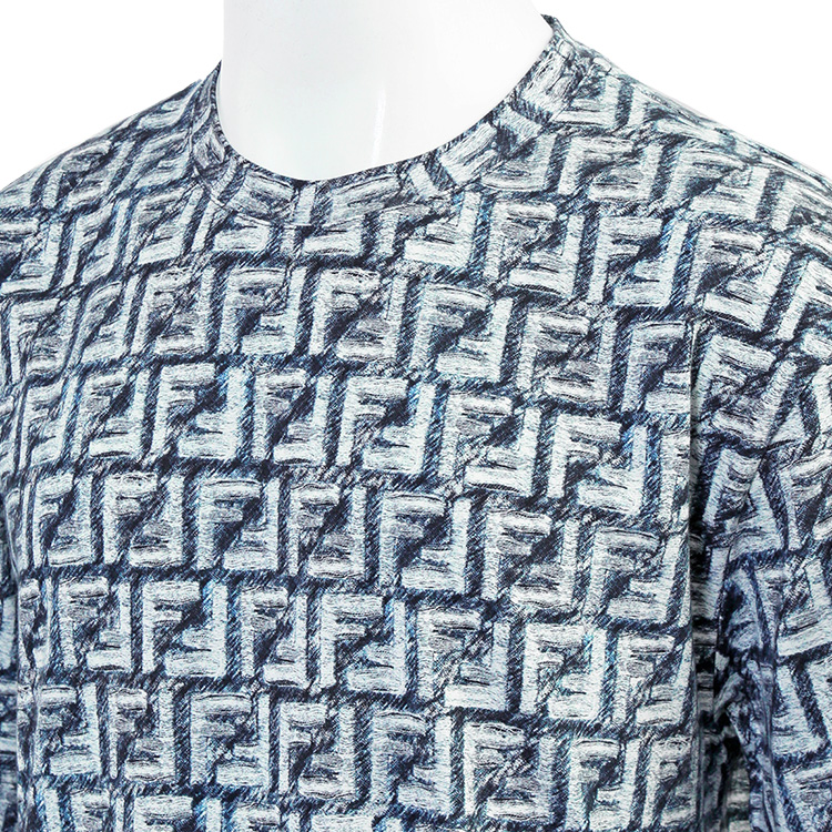 FENDI Tシャツ 半袖 メンズ FY0936 AR79 F04V6 楽天市場】フェンディ FENDI ブルー FFコットン Tシャツ FY0936