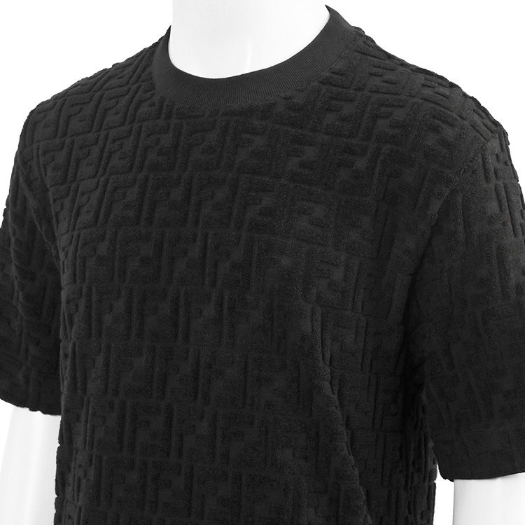 FENDI（フェンディ） 総柄 パイル Tシャツ FENDI ZUCCA SPONGE FY0936