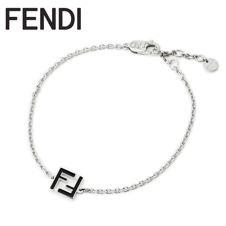 FENDI（フェンディ） FENDI FF ブレスレット メンズ ブラック×シルバー