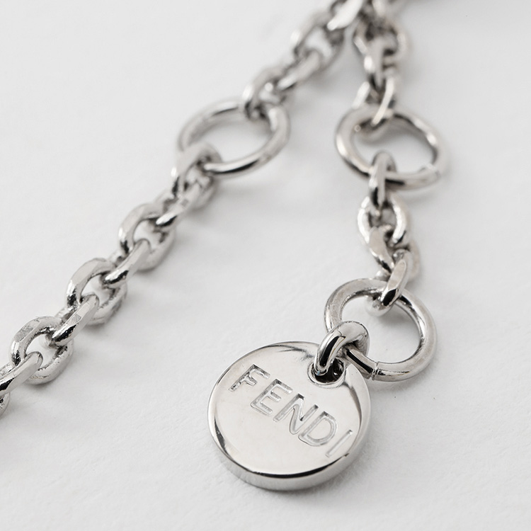 FENDI（フェンディ） FENDI FF ブレスレット メンズ ブラック×シルバー