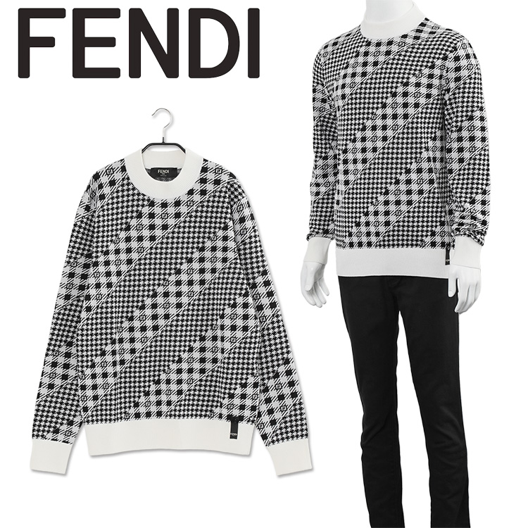 フェンディ FENDI 総柄 ウール セーター レギュラーフィット FZX089