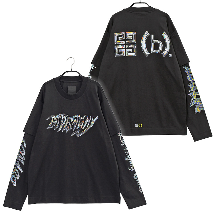 GIVENCHY × BSTROY コラボ ダブルレイヤーTシャツ BM71G53Y9J-001