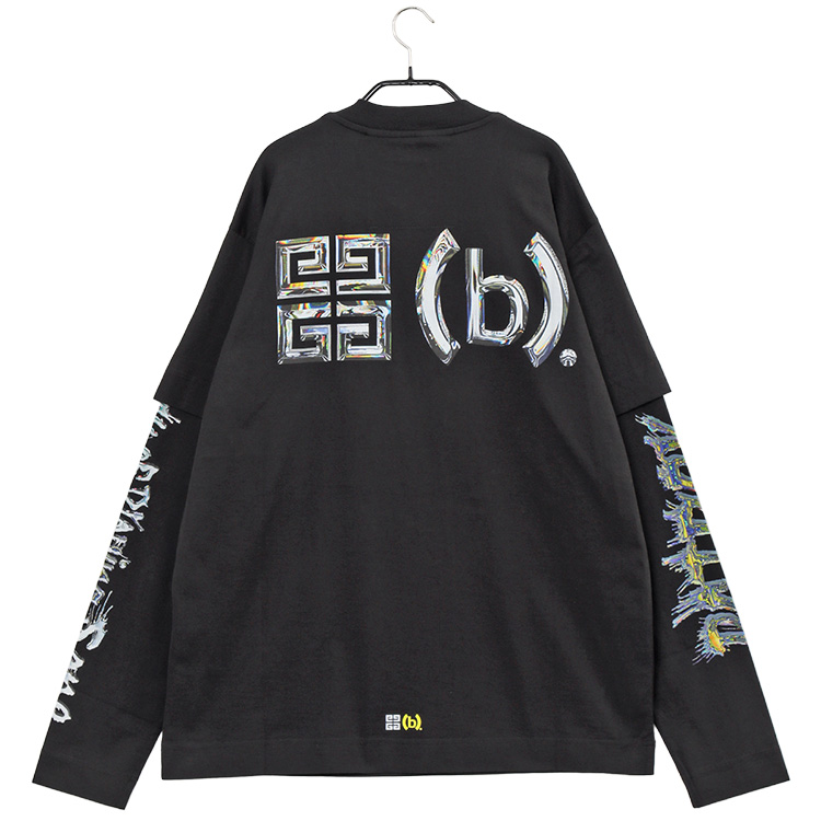 GIVENCHY × BSTROY コラボ ダブルレイヤーTシャツ BM71G53Y9J-001