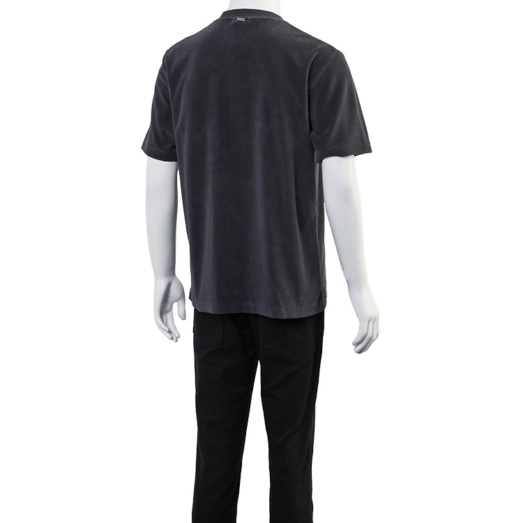 HERNO スポンジ Tシャツ JG000226U-50081-9200_NAVY HERNO ヘルノ パイル Tシャツ スポンジ エフェクト セーター