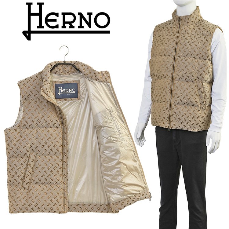 HERNO ヘルノ モノグラム ダウン ベスト PI001200U-12605W-2150