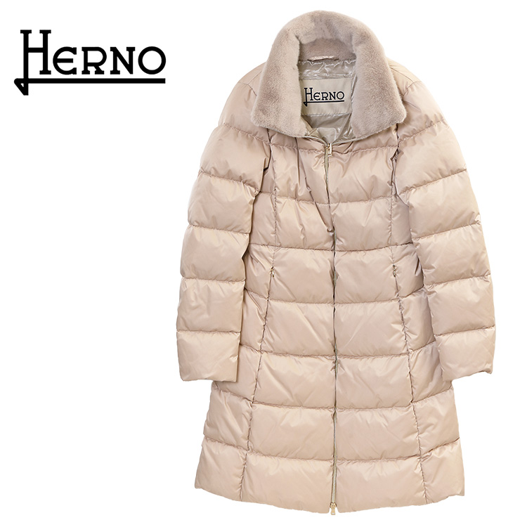 HERNO（ヘルノ） サテン & レディオルタナティブファー ロングコート