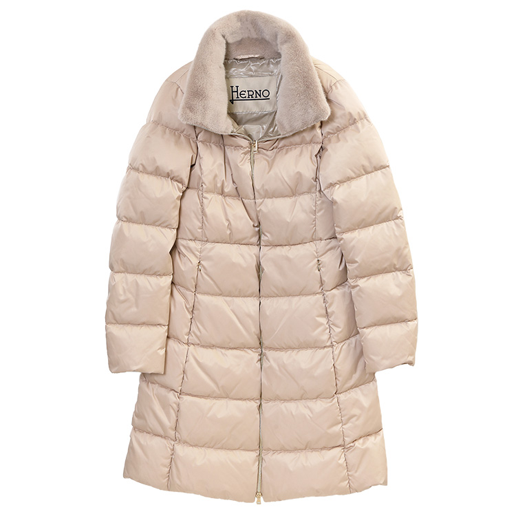 HERNO（ヘルノ） サテン & レディオルタナティブファー ロングコート