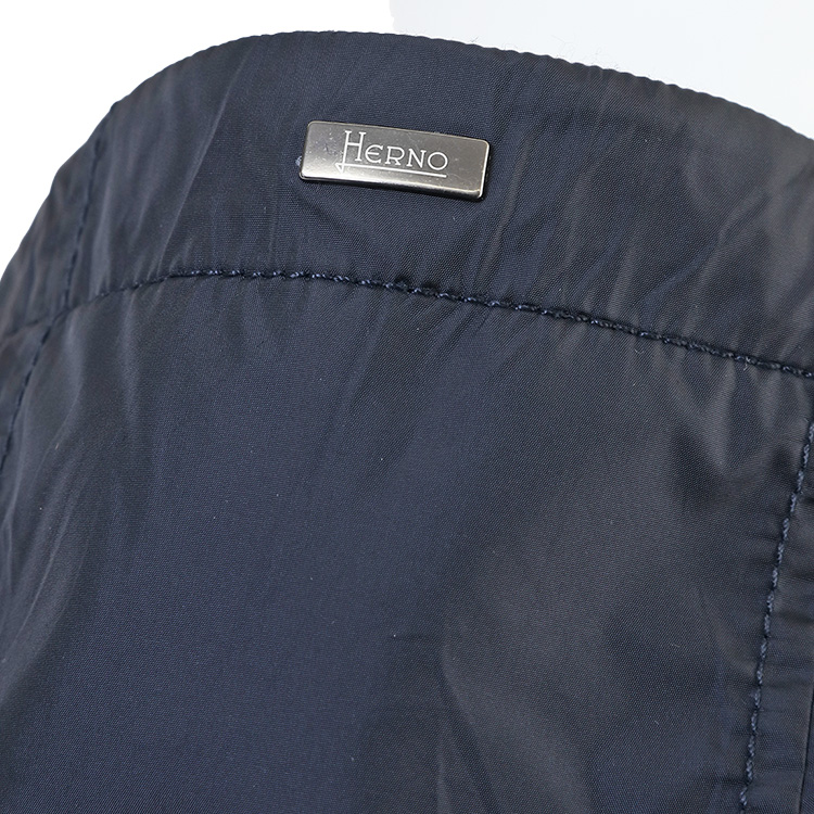 HERNO ストロングウール パーカー JC000045U-50077-9200 NAVY HERNO ストロングウール パーカー ナイロンフード ボクシー