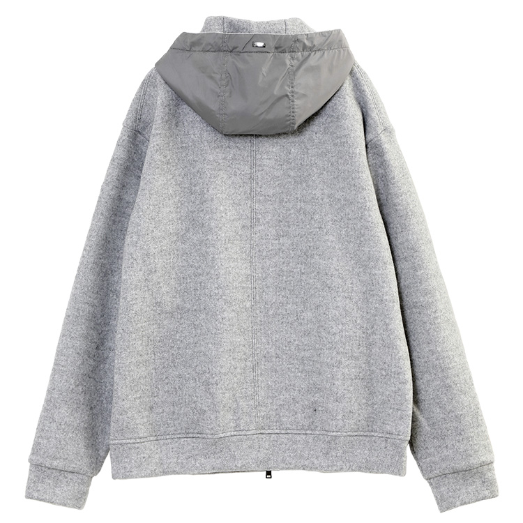 HERNO ストロングウール パーカー JC000045U-50077-9406 GRIGIO HERNO ストロングウール パーカー ナイロンフード ボクシー