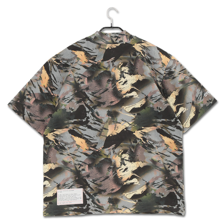 HERON PRESTON（ヘロンプレストン） 迷彩 モックネック Tシャツ CAMO