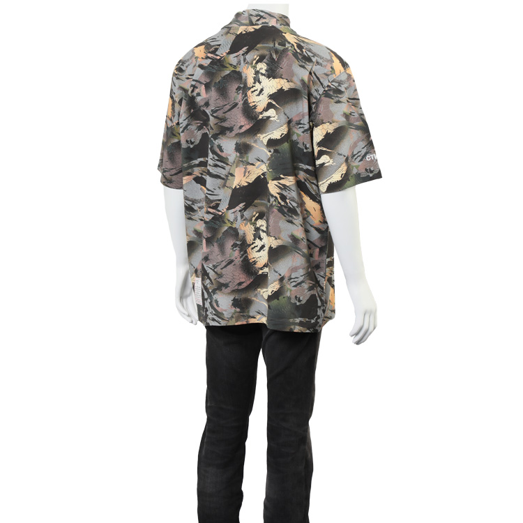 HERON PRESTON（ヘロンプレストン） 迷彩 モックネック Tシャツ CAMO