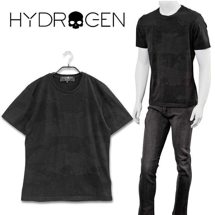 ハイドロゲン HYDROGEN Tシャツ 同色 カモフラージュ 300107-857 BLACK