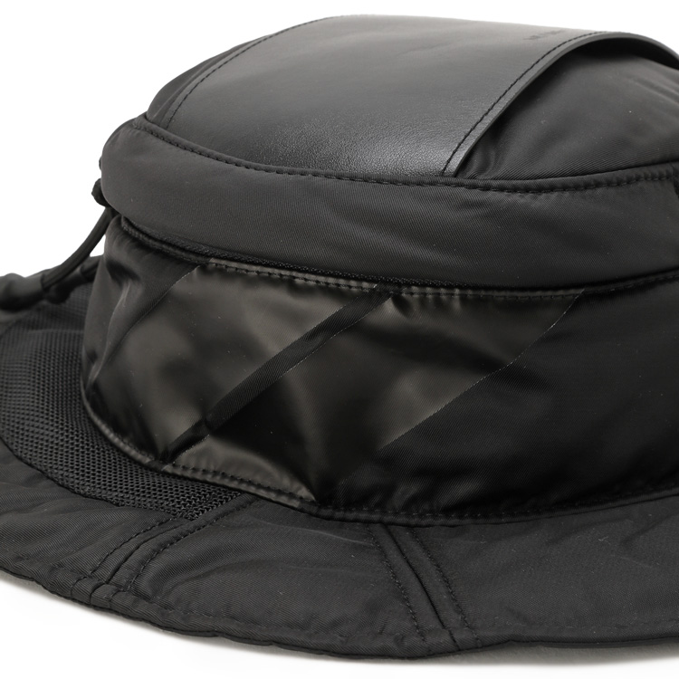 LANVIN黒いバケットハット M~Sサイズ LANVIN SPORT 光沢バケットハット【UV】 -デサントストア