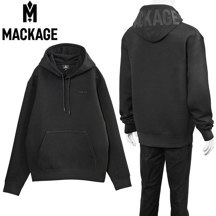 Mackage マッカージュ 同色ロゴ パーカー ダブルフェイスジャージー 