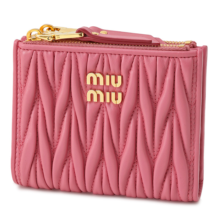 miu ミュウミュウ miumiu マテラッセレザー 二つ折り財布 5ML024