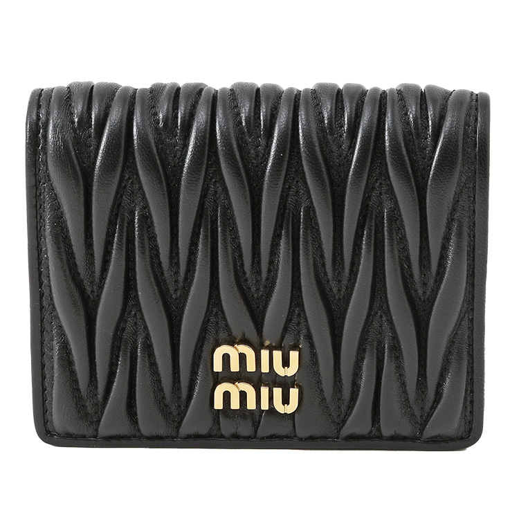 miu miu（ミュウミュウ） 二つ折り財布 マテラッセレザー 5MV204-AFPP