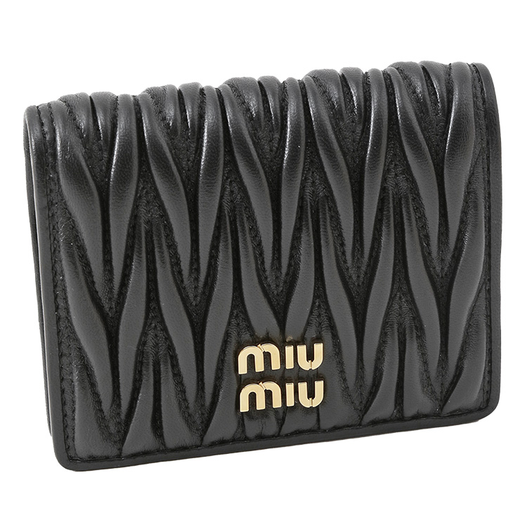 miu miu（ミュウミュウ） 二つ折り財布 マテラッセレザー 5MV204-AFPP