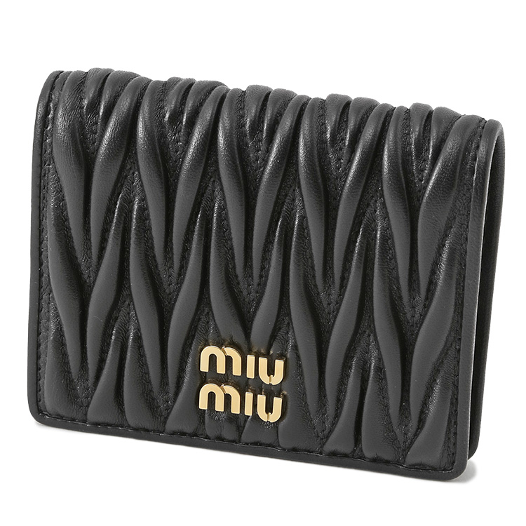 miu miu（ミュウミュウ） 二つ折り財布 マテラッセレザー 5MV204-AFPP