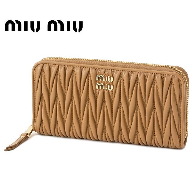 ミュウミュウ 長財布 美品 miu miu（ミュウミュウ） 長財布 MIUMIU 5ML506 AFPP F098L マテラッセ