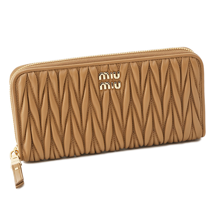 miumiu 長財布 MIUMIUパールクリスタル♪MIU長財布♪マトラッセ ブラック (MiuMiu/長