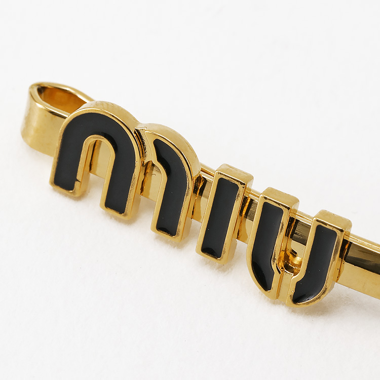 miu miu（ミュウミュウ） エナメルメタル ヘアクリップ ロゴ 5IF146