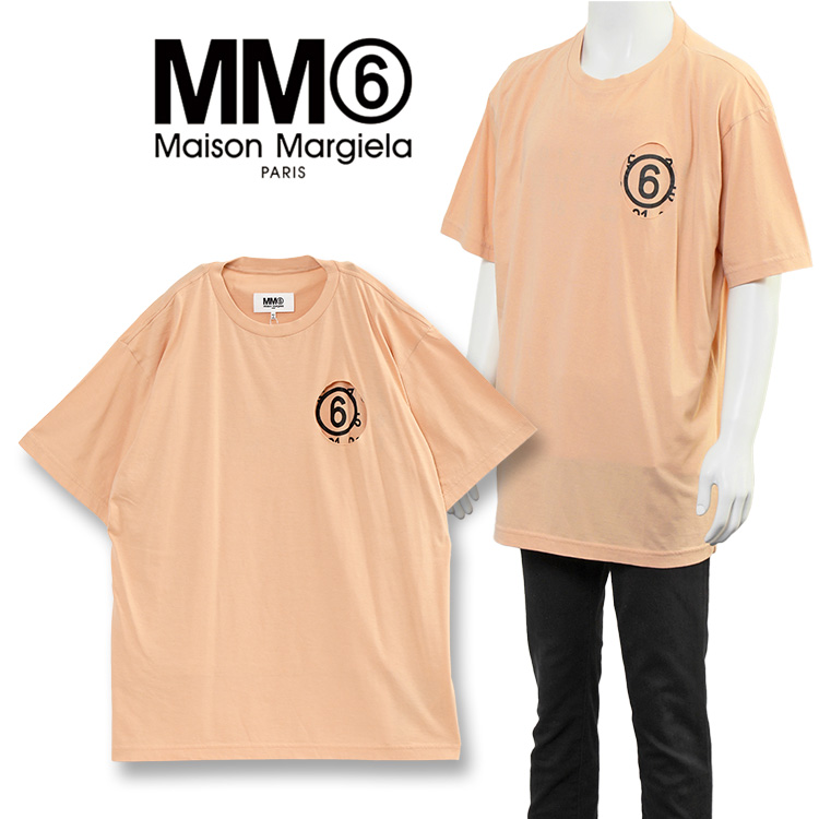 MM6 Maison Margiela ナンバリング ロゴ Tシャツ S62GD0146-S23588-124 ベージュ