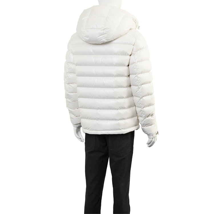 MONCLER ホワイト ブラック ジャンパーサイズ1 Moncler White & Black Bancera Puffer Jacket – Savonches