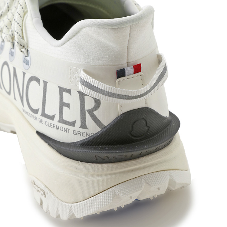 ◆MONCLER◆ レザー スニーカー ホワイト & ブラック MONCLER モンクレール LEAVE NO TRACE レザースニーカー