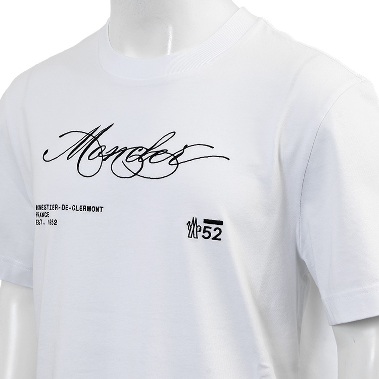 MONCLER ホワイト Tシャツ　12a MONCLER ホワイト Tシャツ 12A White Large Logo T-Shirt - kids