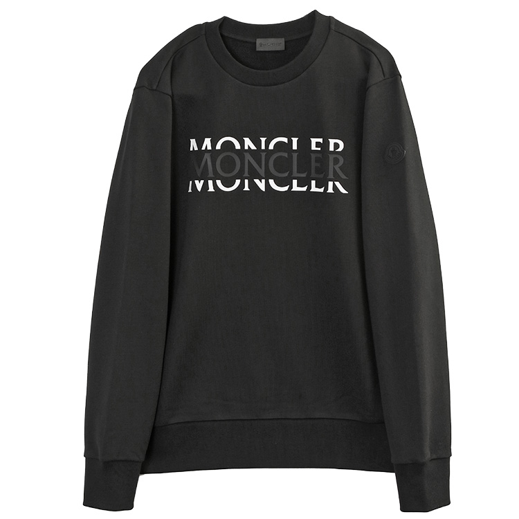 MONCLER Matt Black スウェットシャツ 999 長袖 ブラック 8G000-04-89AZY-999の画像
