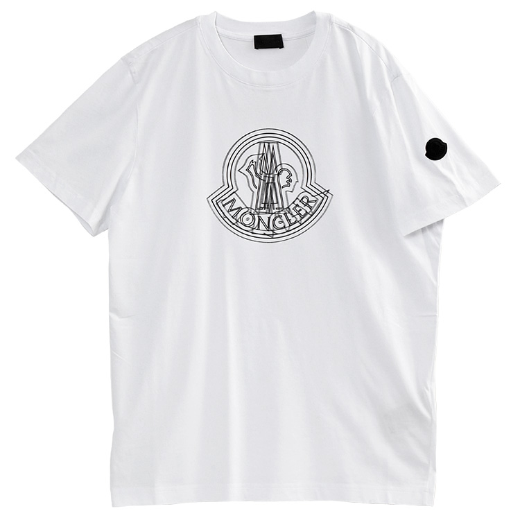 モンクレール マットブラック MONCLER Matt Black Tシャツ ロゴモチーフ 8C00...