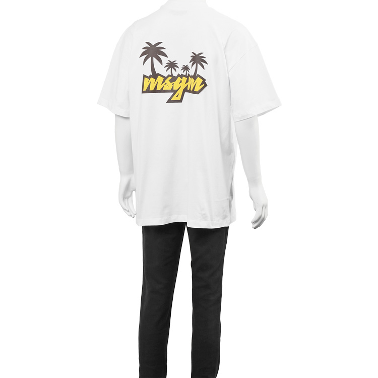 MSGM エムエスジーエム Tシャツ バックプリント オーバーサイズ