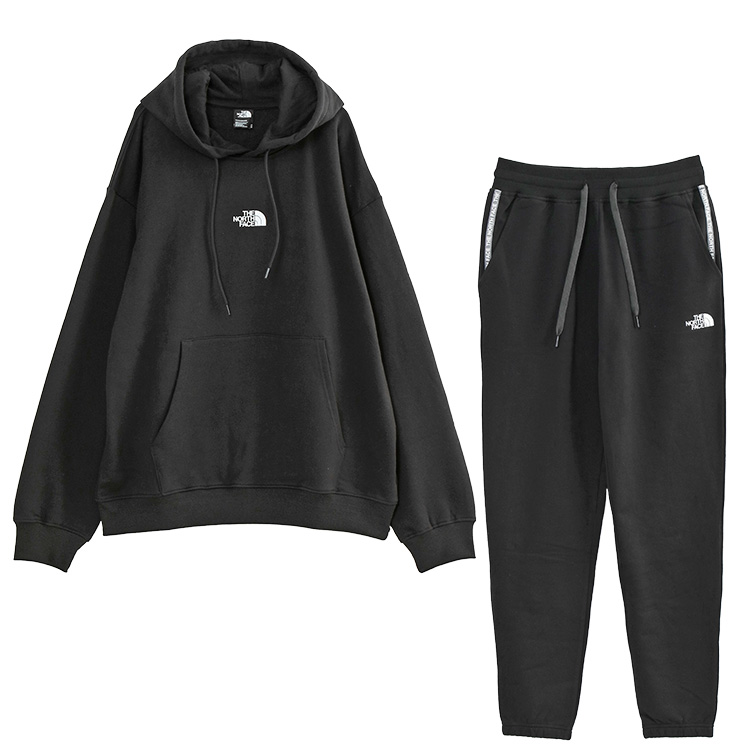 ノースフェイス セットアップ THE NORTH FACE ズム パーカー スウェット パンツ 裏起毛 NF0A89FJ/NF0A87DE  ZUMU-JK3 TNF BLACK