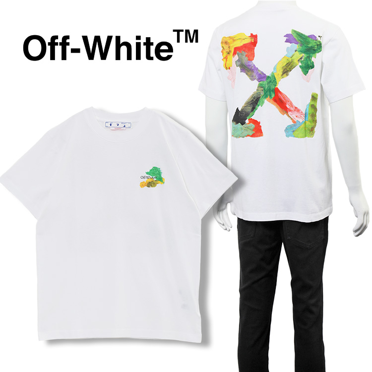 オフホワイト Off-White Tシャツ ブラッシュ アロー スリム OMAA027S23JER004-0184 ホワイト