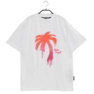 パーム エンジェルス Palm Angels ピュア コットン スプレー パーム Tシャツ PMAA...