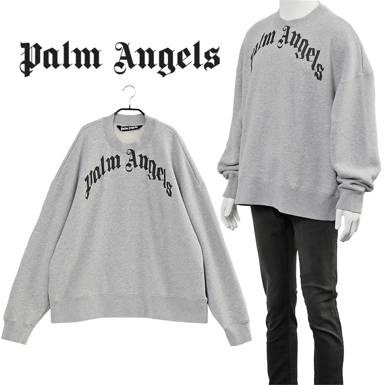 パーム エンジェルス Palm Angels カーブロゴ スウェット シャツ ヴィンテージ ウォッシュ PMBA026C99FLE001-910 グレー