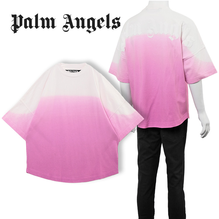 パーム エンジェルス Palm Angels Tシャツ GRADIENT OVERLOGO T-SHIRT PMAA002S23JER001-3701